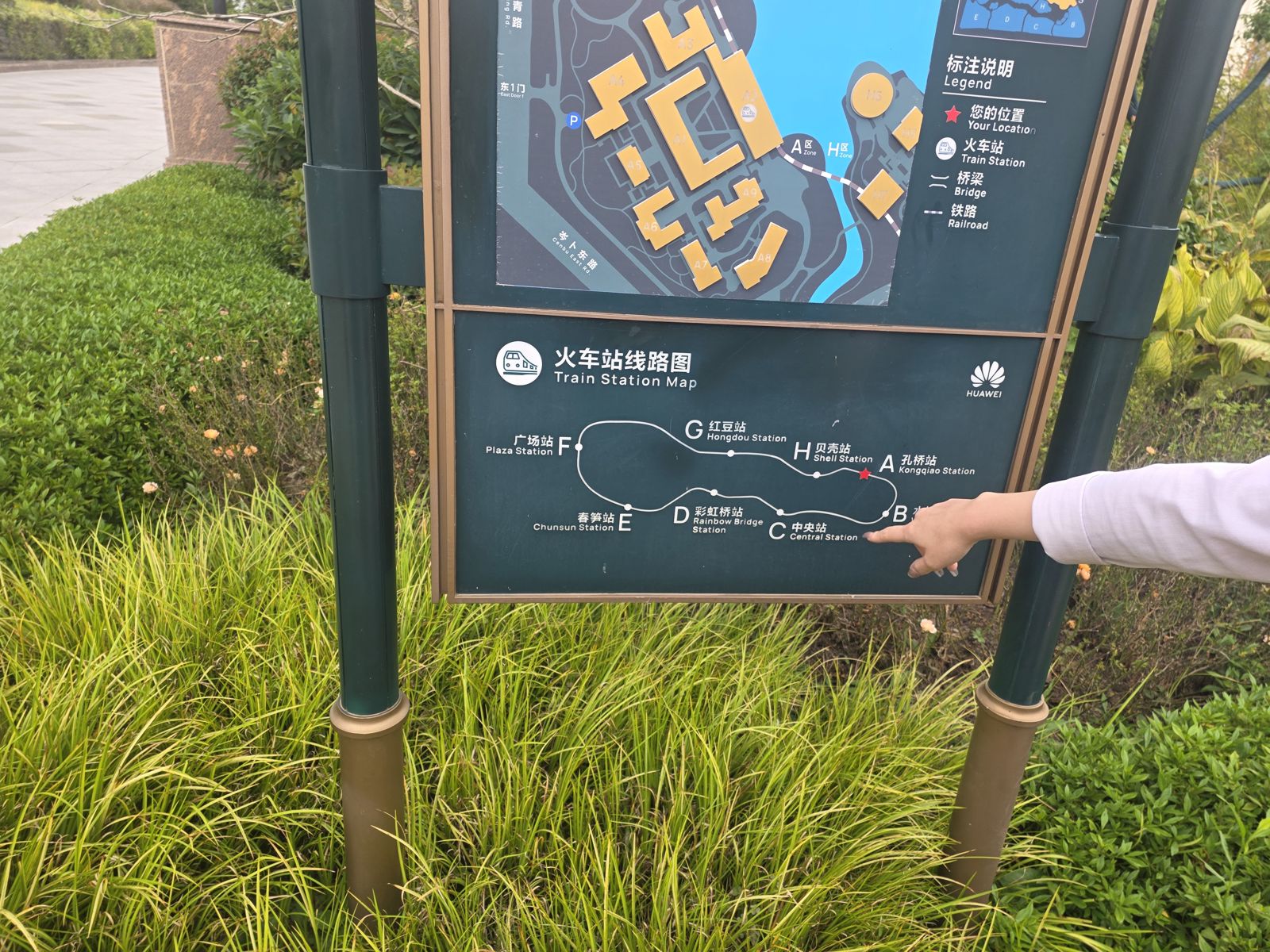 キャンパス内列車の路線図